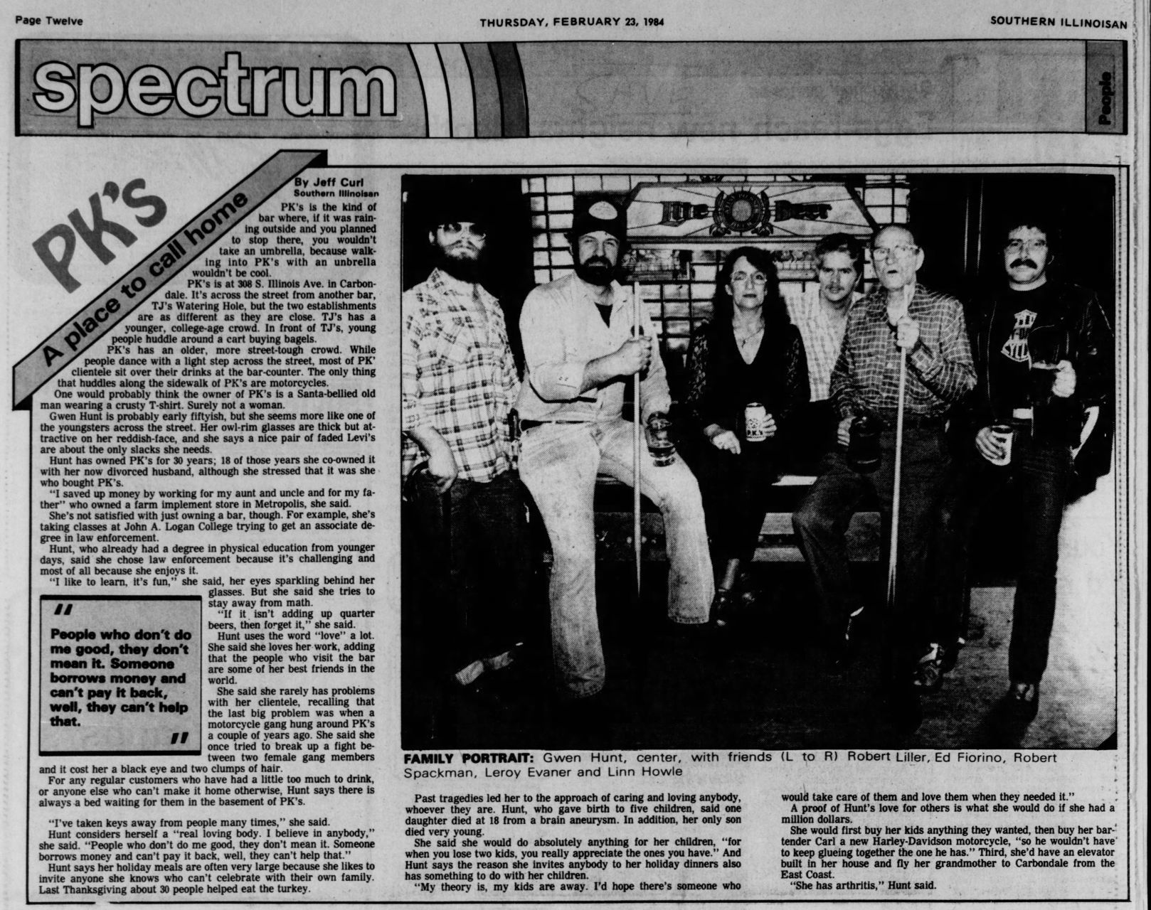 "I believe in anybody," Gwen said in this 1984 feature in The Southern